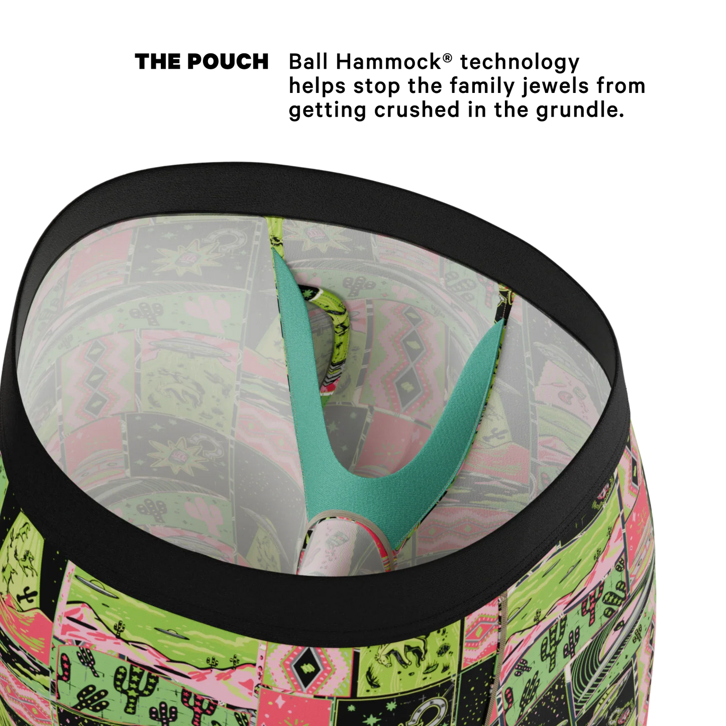 The Area 51 | Retro-Futuristic Alien Long Leg Ball Hammock® Pouch Underwear With Fly - Shinesty - Flyclothing LLC