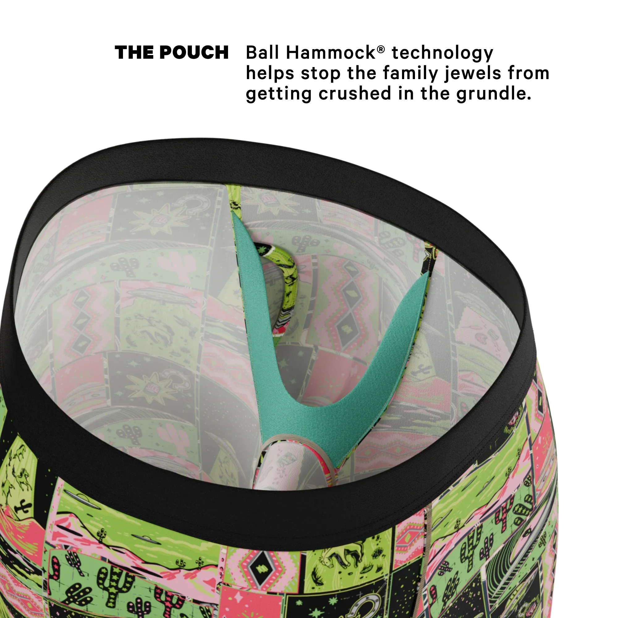 The Area 51 | Retro-Futuristic Alien Long Leg Ball Hammock® Pouch Underwear With Fly - Shinesty - Flyclothing LLC