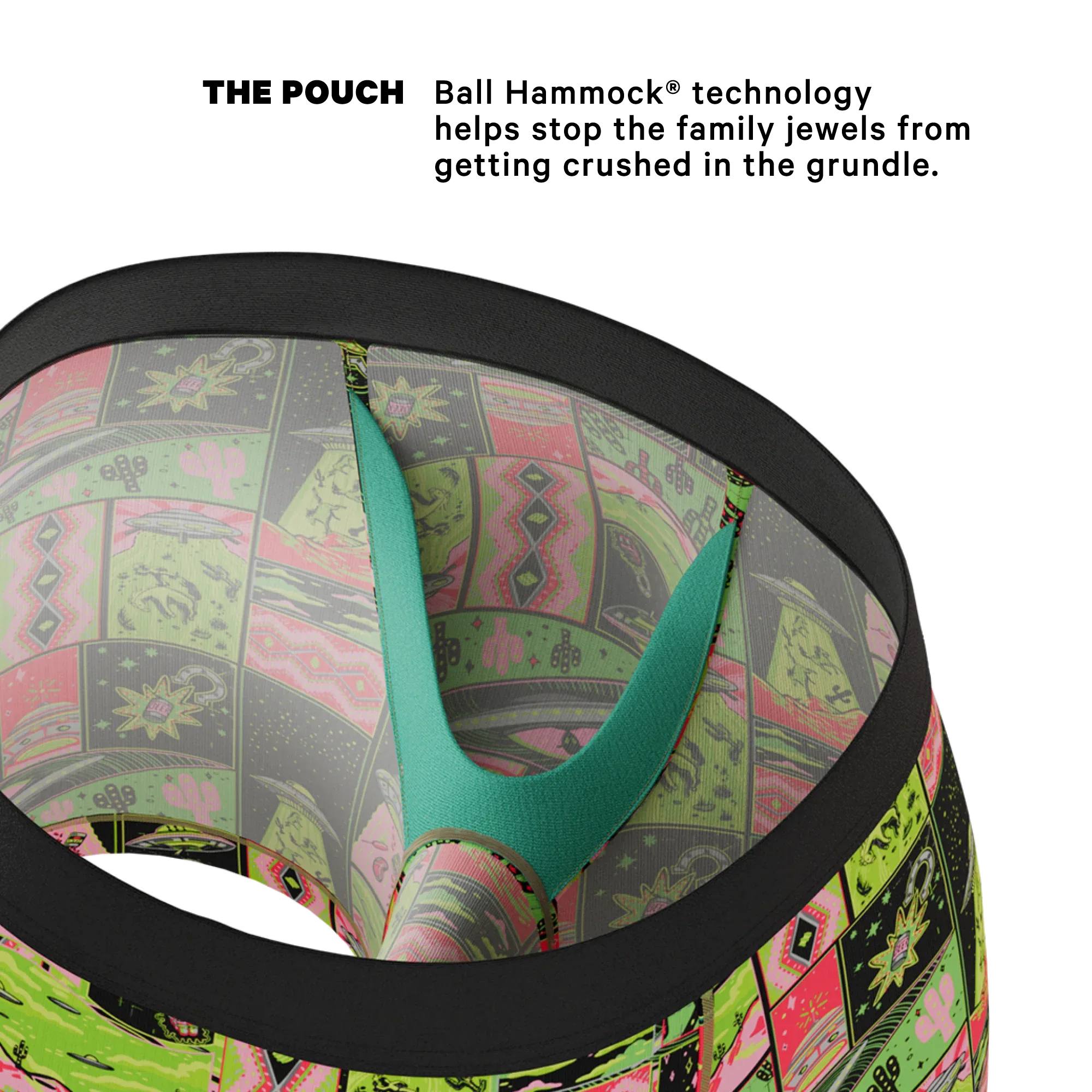 The Area 51 | Retro-Futuristic Alien Ball Hammock® Pouch Underwear - Shinesty - Flyclothing LLC