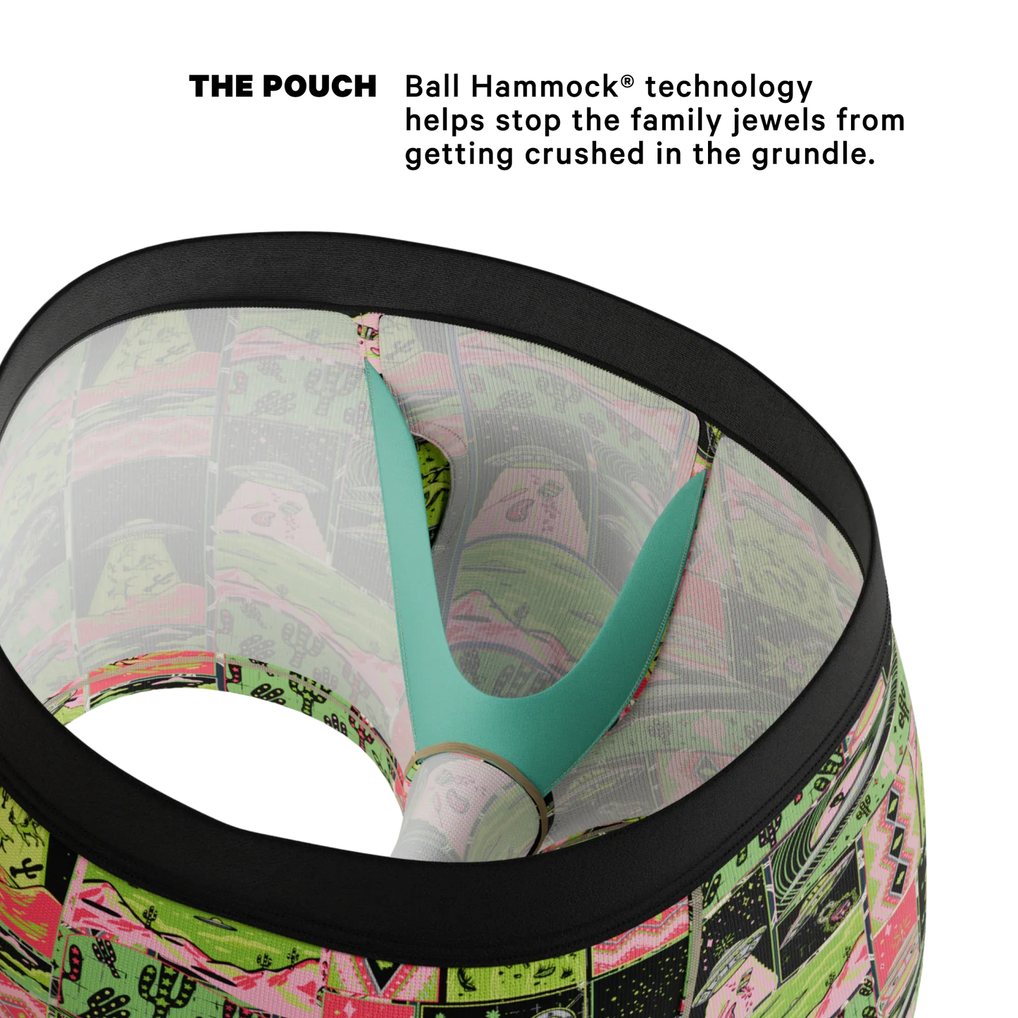 The Area 51 | Retro-Futuristic Alien Ball Hammock® Pouch Trunks Underwear - Shinesty - Flyclothing LLC