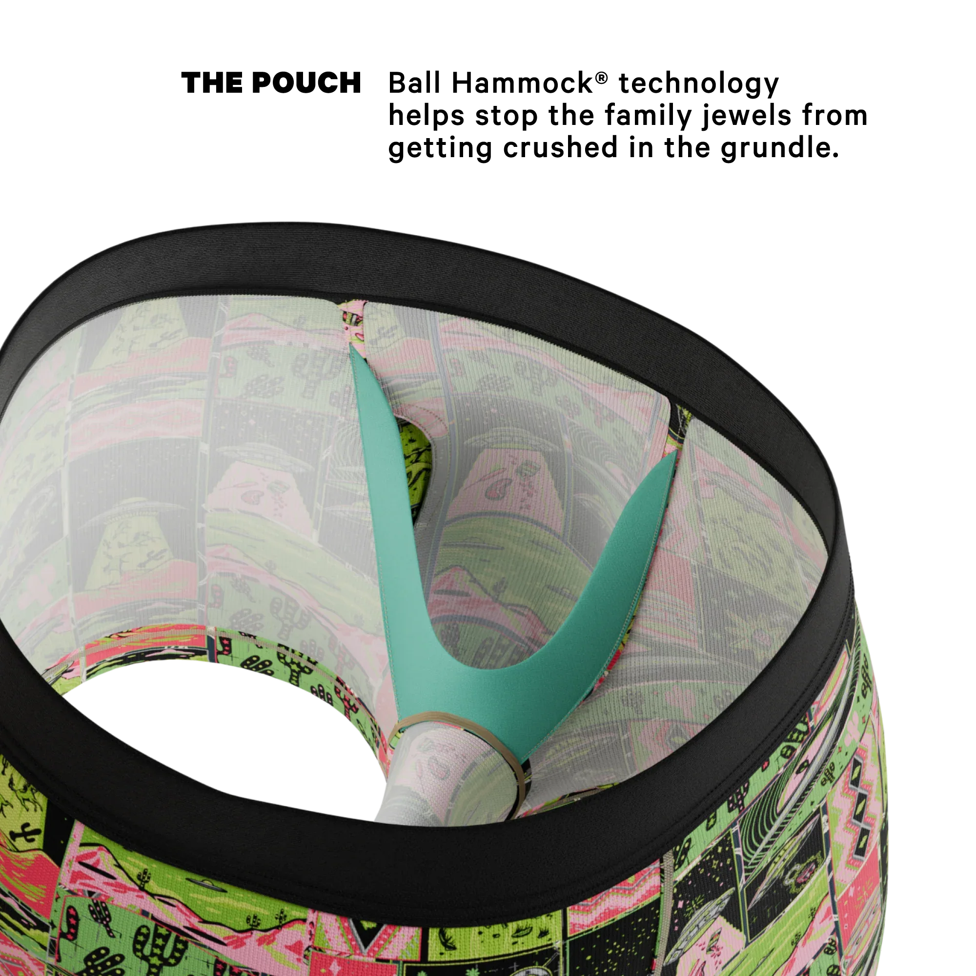 The Area 51 | Retro-Futuristic Alien Ball Hammock® Pouch Trunks Underwear - Shinesty - Flyclothing LLC