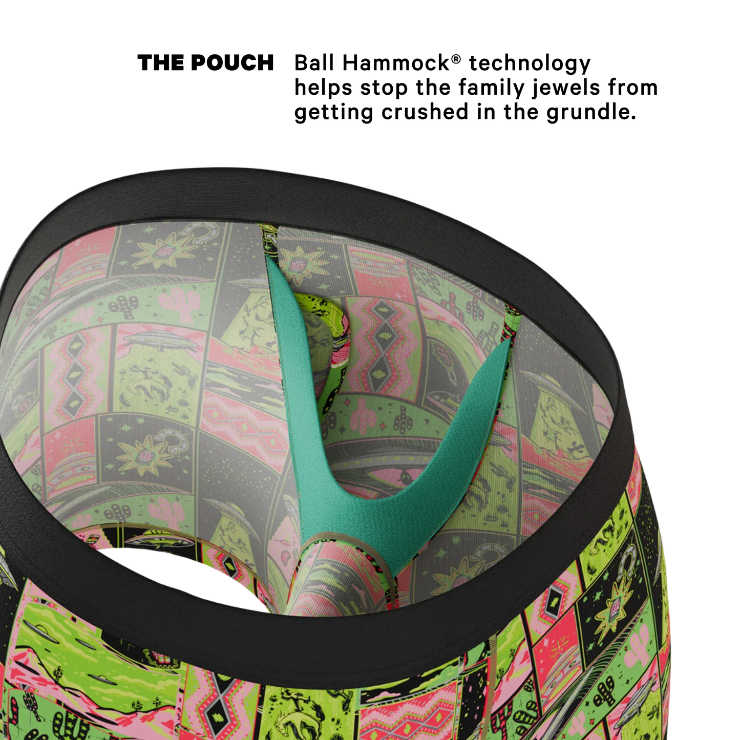 The Area 51 | Retro-Futuristic Alien Ball Hammock® Pouch Underwear With Fly - Shinesty - Flyclothing LLC