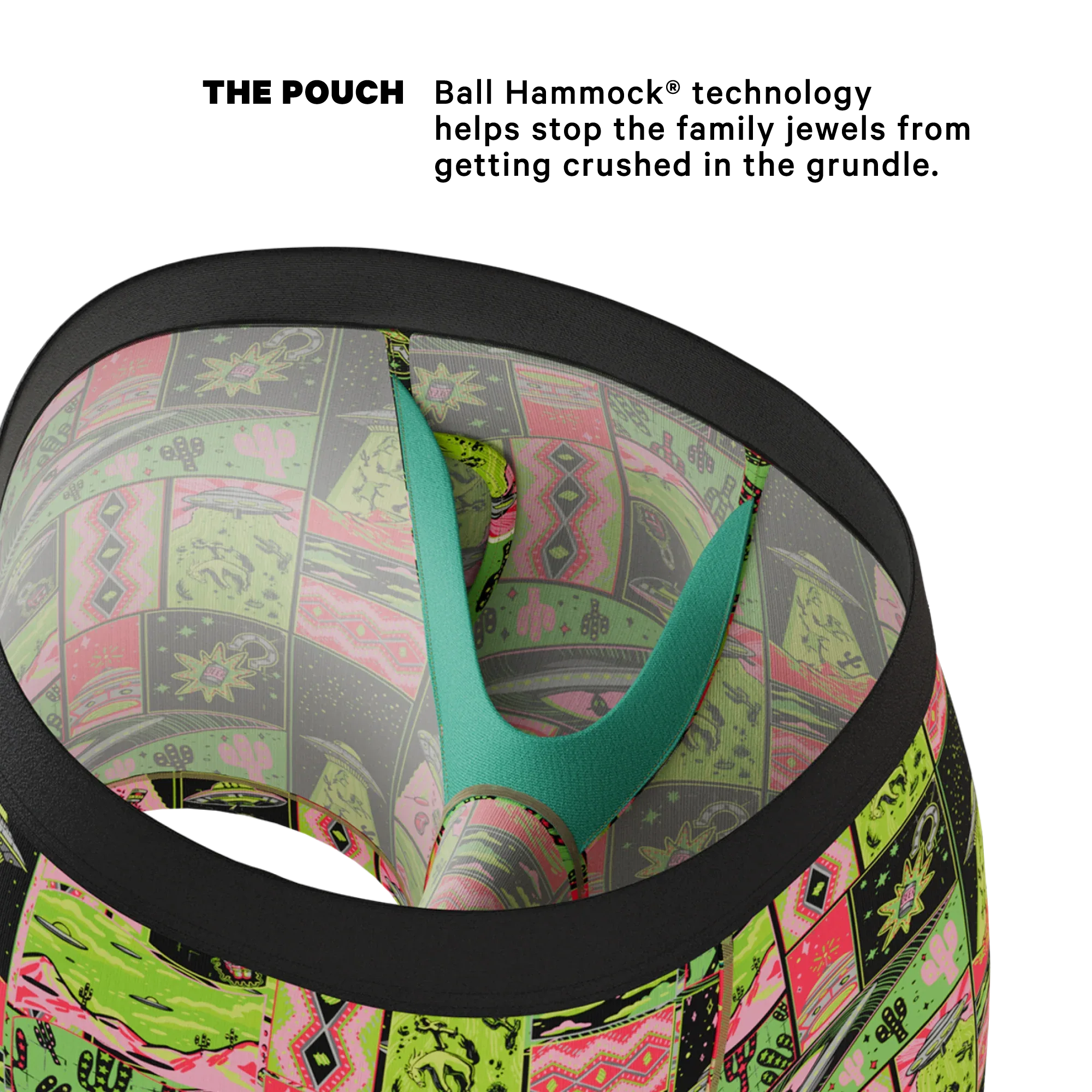 The Area 51 | Retro-Futuristic Alien Ball Hammock® Pouch Underwear With Fly - Shinesty - Flyclothing LLC