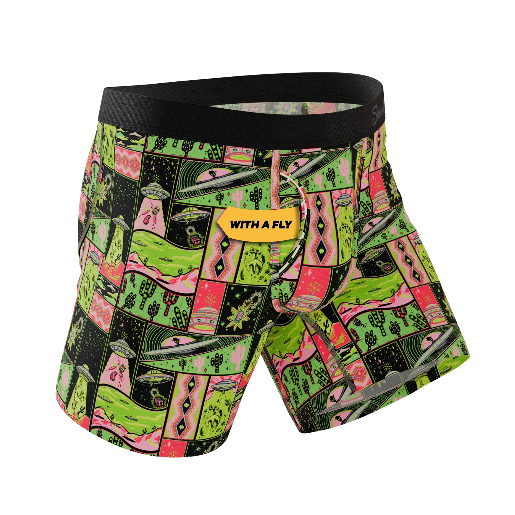 The Area 51 | Retro-Futuristic Alien Ball Hammock® Pouch Underwear With Fly - Shinesty - Flyclothing LLC