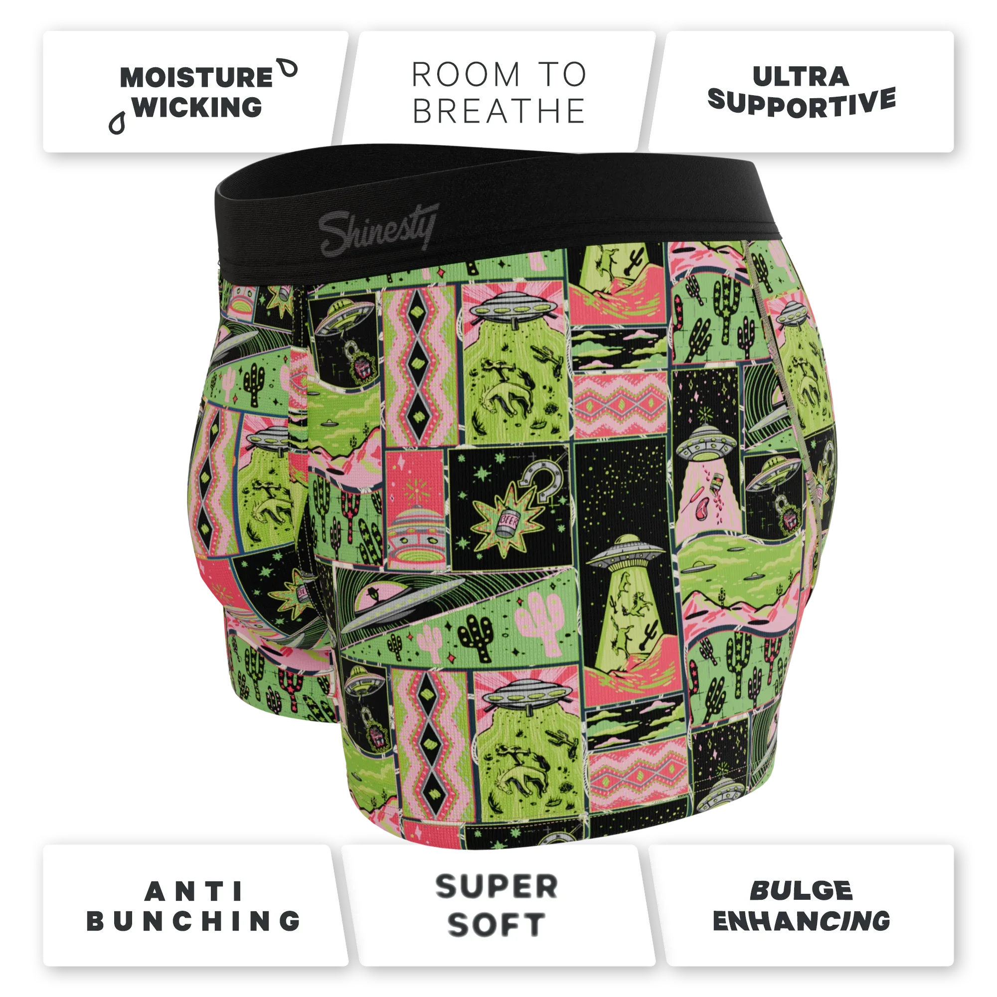 The Area 51 | Retro-Futuristic Alien Ball Hammock® Pouch Trunks Underwear - Shinesty - Flyclothing LLC