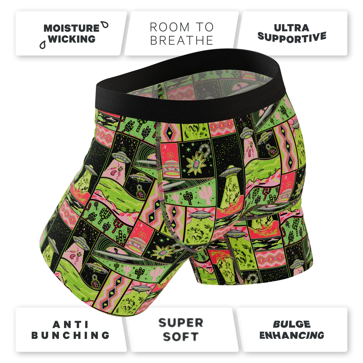 The Area 51 | Retro-Futuristic Alien Ball Hammock® Pouch Underwear With Fly - Shinesty - Flyclothing LLC