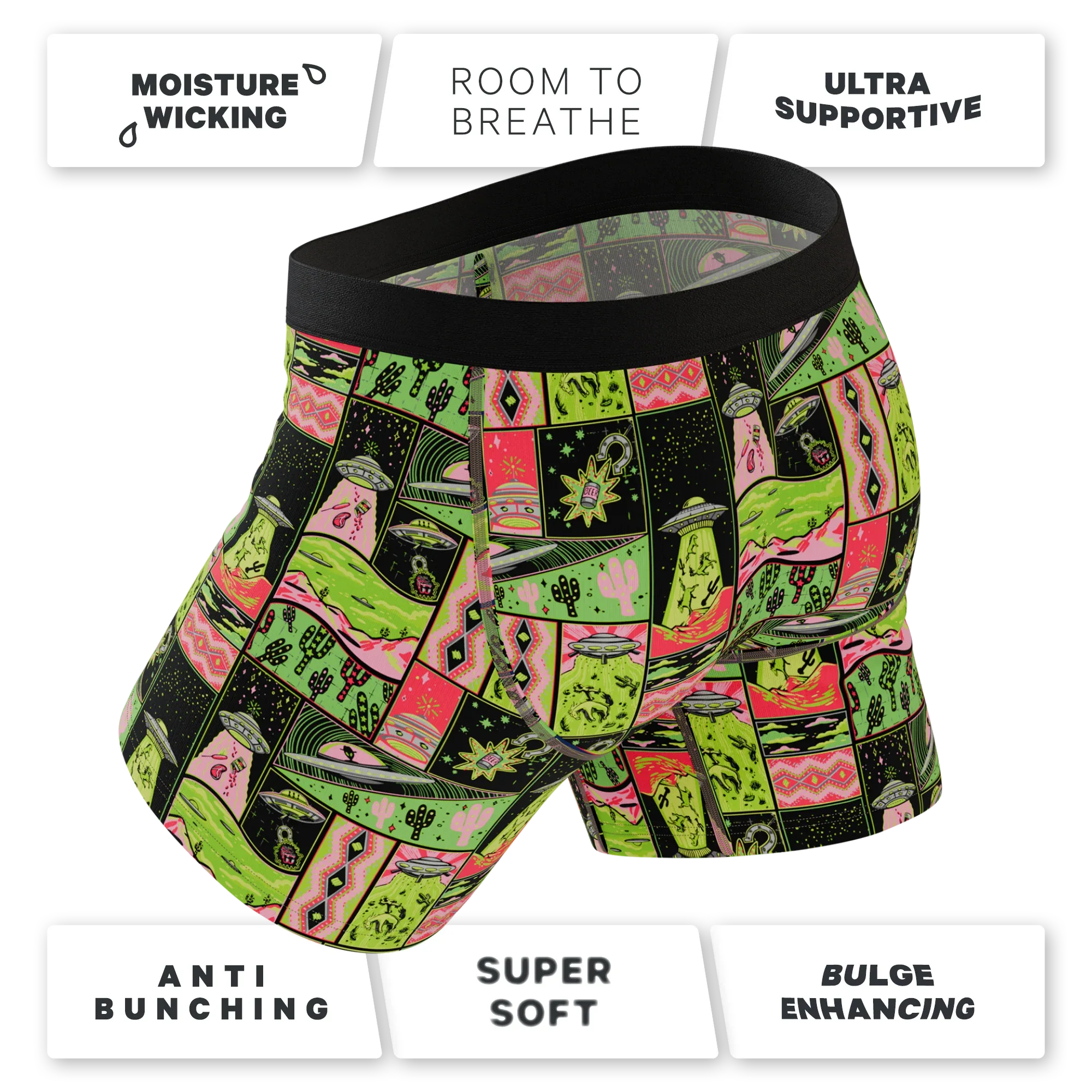The Area 51 | Retro-Futuristic Alien Ball Hammock® Pouch Underwear With Fly - Shinesty - Flyclothing LLC