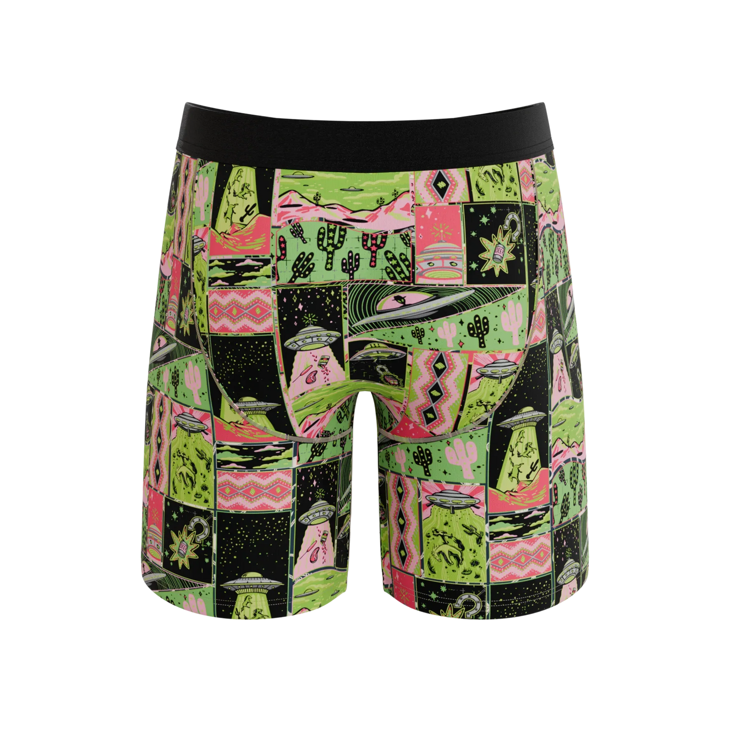 The Area 51 | Retro-Futuristic Alien Long Leg Ball Hammock® Pouch Underwear With Fly - Shinesty - Flyclothing LLC