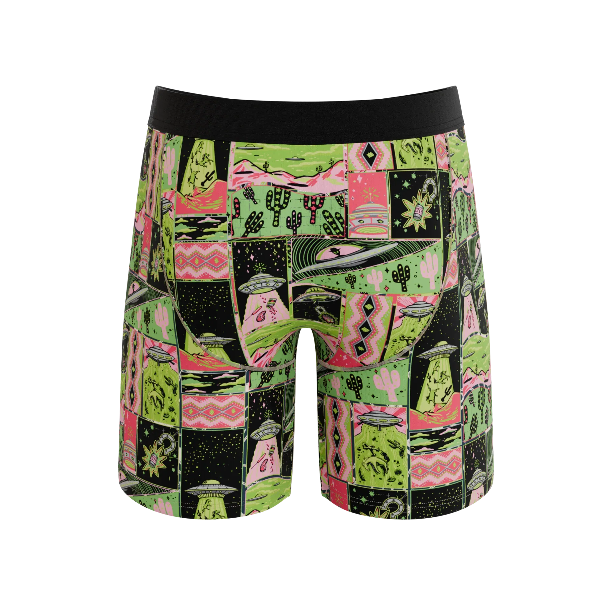 The Area 51 | Retro-Futuristic Alien Long Leg Ball Hammock® Pouch Underwear With Fly - Shinesty - Flyclothing LLC