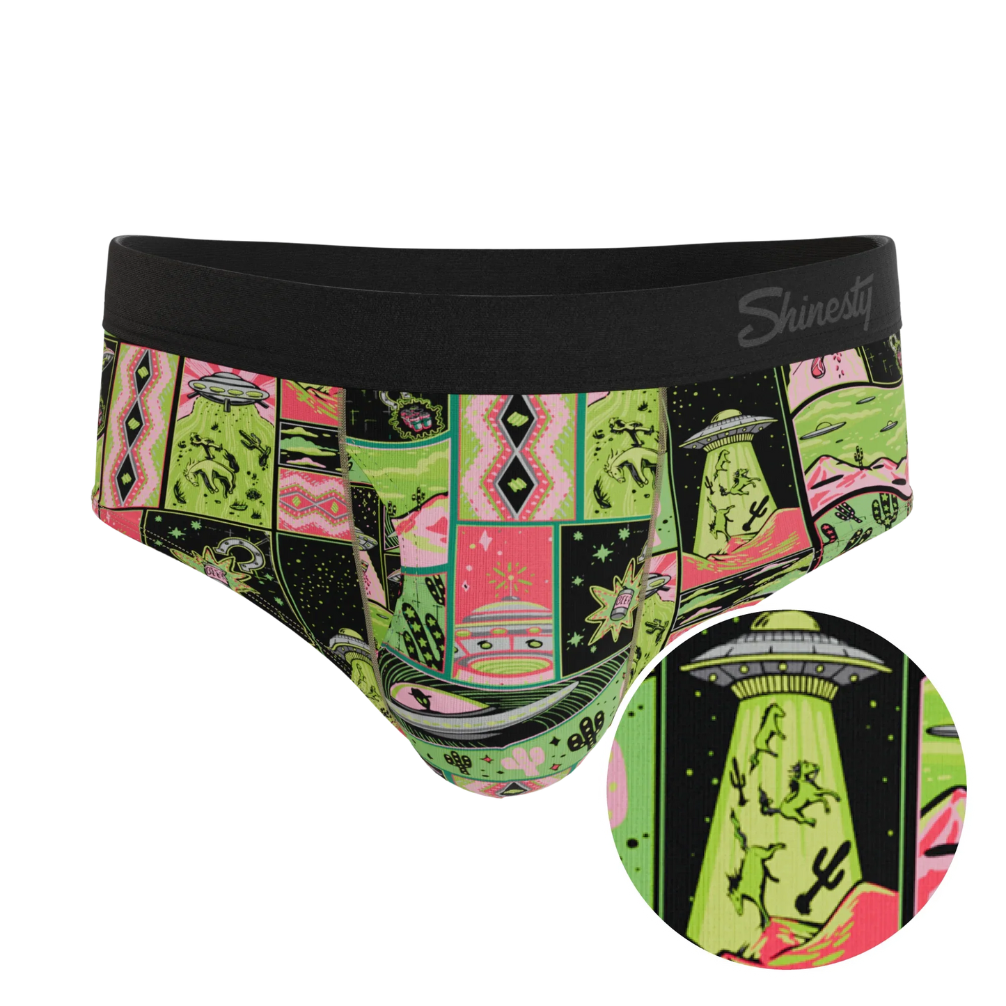 The Area 51 | Retro-Futuristic Alien Ball Hammock® Pouch Underwear Briefs - Shinesty - Flyclothing LLC