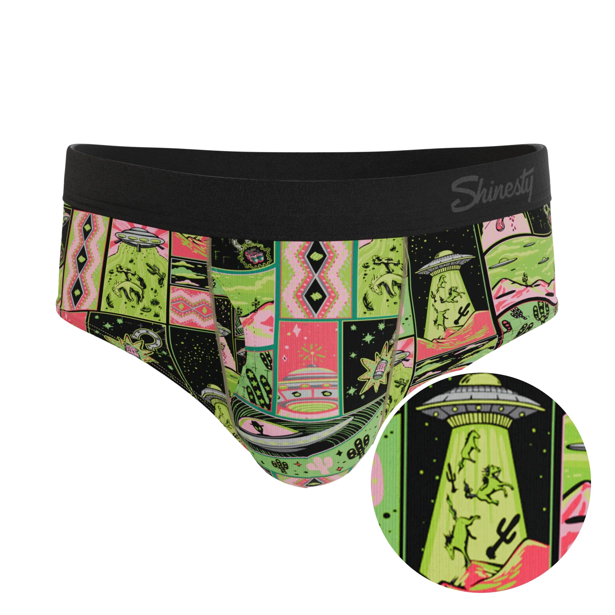 The Area 51 | Retro-Futuristic Alien Ball Hammock® Pouch Underwear Briefs - Shinesty - Flyclothing LLC