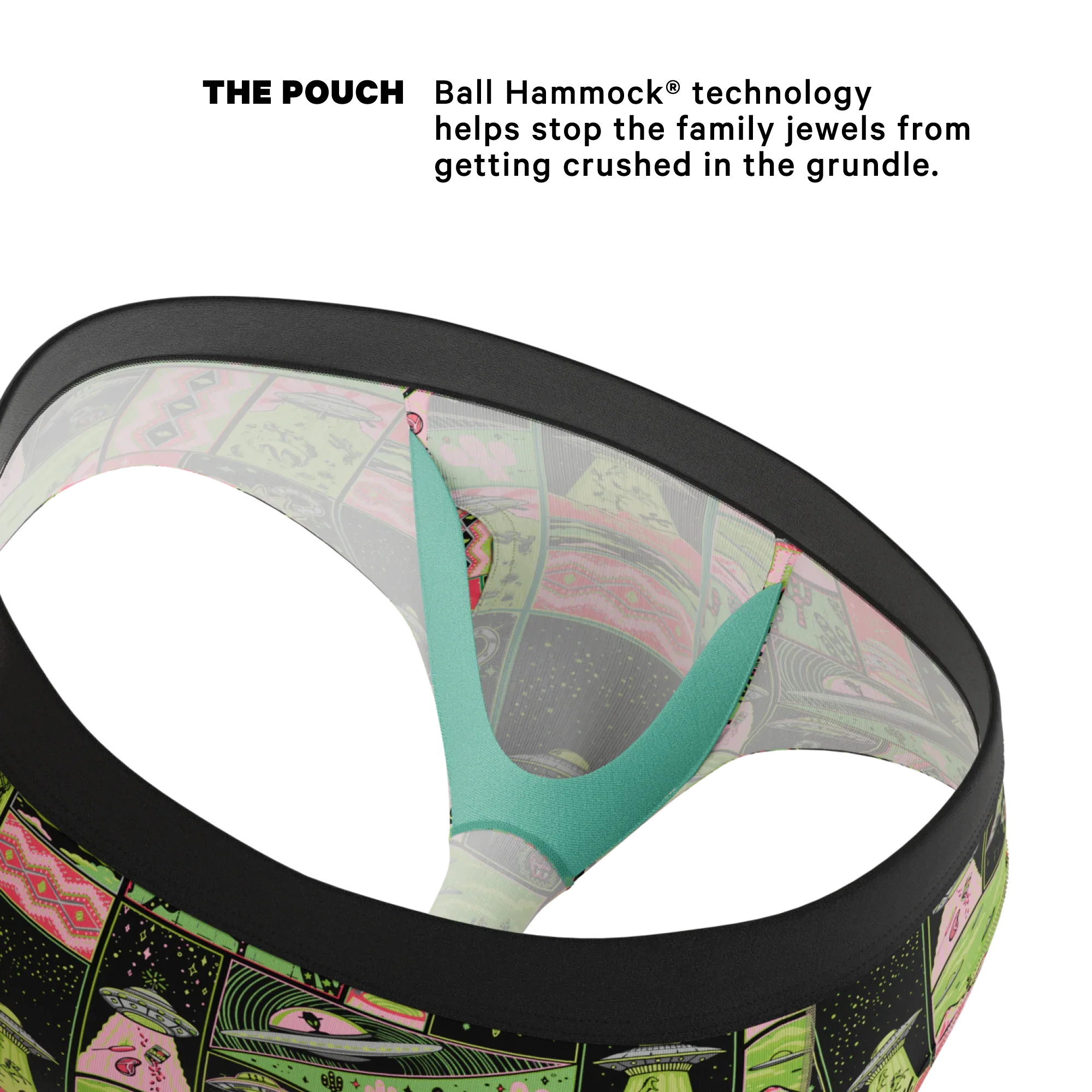 The Area 51 | Retro-Futuristic Alien Ball Hammock® Pouch Underwear Briefs - Shinesty - Flyclothing LLC