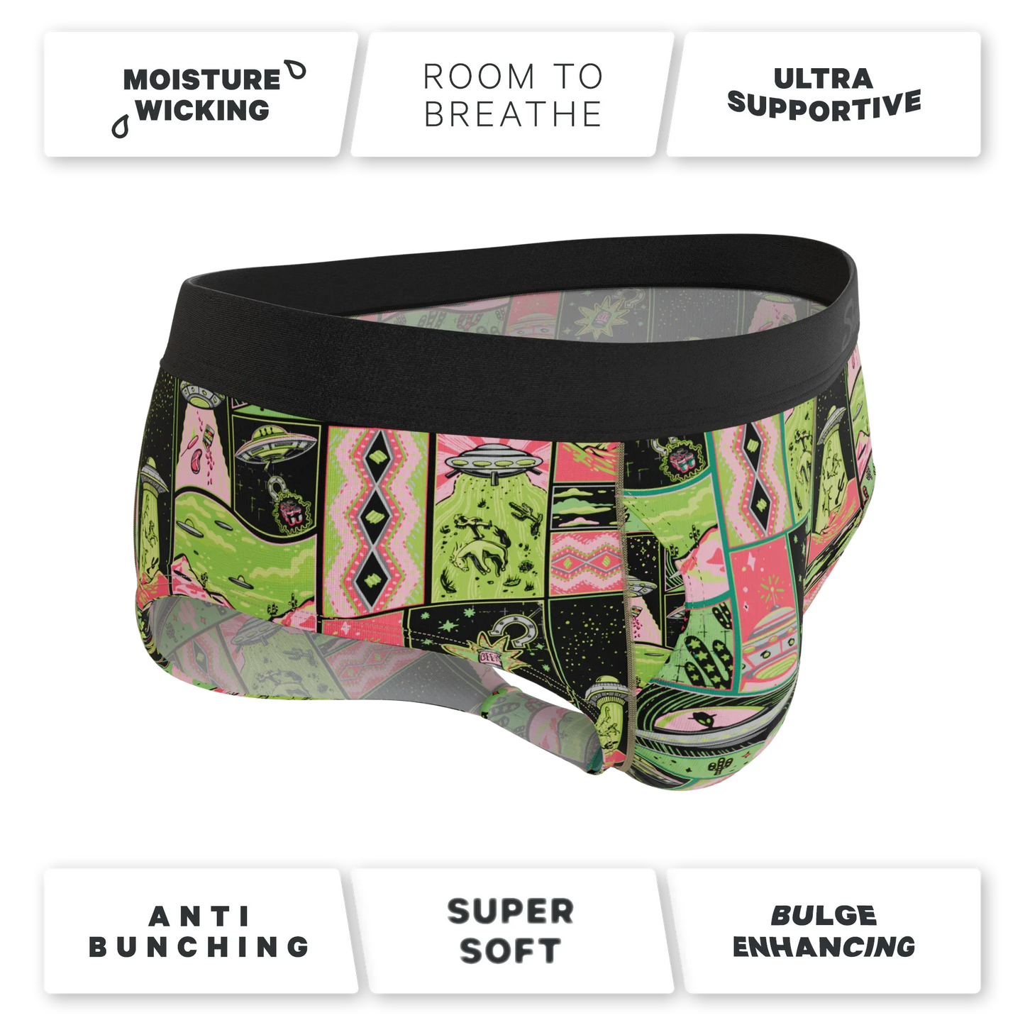 The Area 51 | Retro-Futuristic Alien Ball Hammock® Pouch Underwear Briefs - Shinesty - Flyclothing LLC
