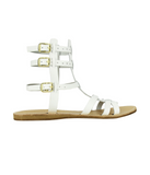 Argos Leather Sandals in White - Naughty Monkey