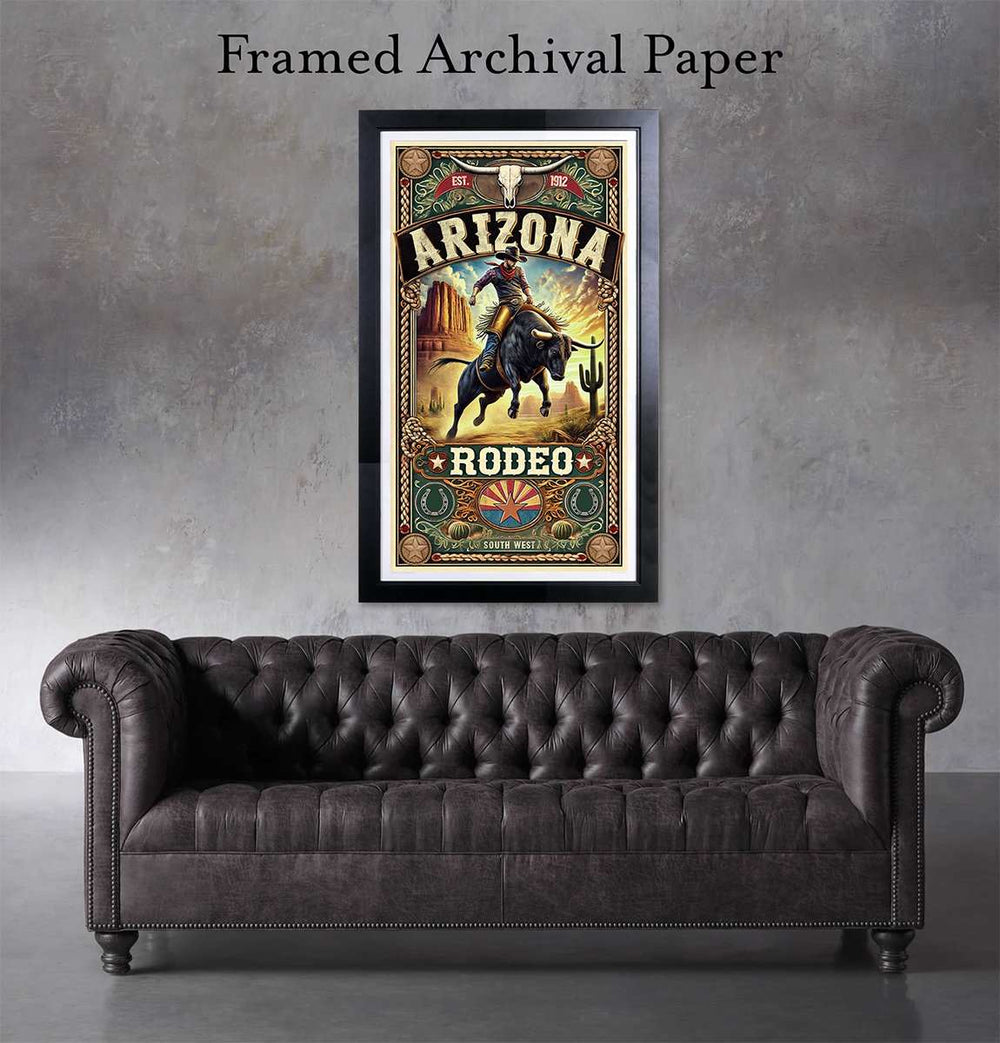 Black Market Art Company Arizona Rodeo Poster & Art Print / Wall Art / Western Decor Print - Black Market Art Company - Flyclothing LLC