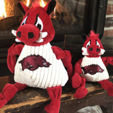 NCAA University of Arkansas, Tusk the Razorback Knottie® Plush Dog Toy - HuggleHounds - Flyclothing LLC
