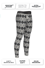 The Arroyo Grande | Grey and Black Aztec Ball Hammock® Long Johns - Shinesty
