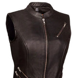Fairmont Women's Motorcycle Leather Vest - First Manufacturing Company - Flyclothing LLC
