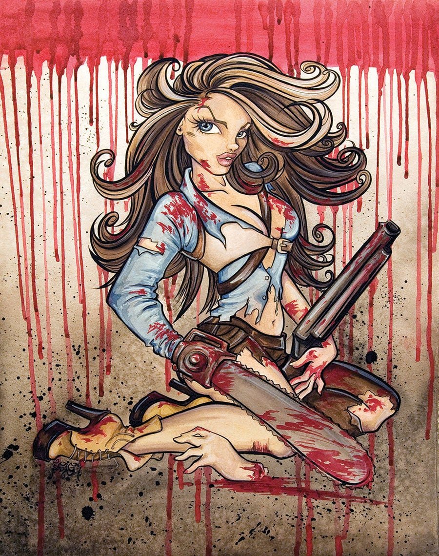 Black Market Art Company Ash Hello Boomstick Print