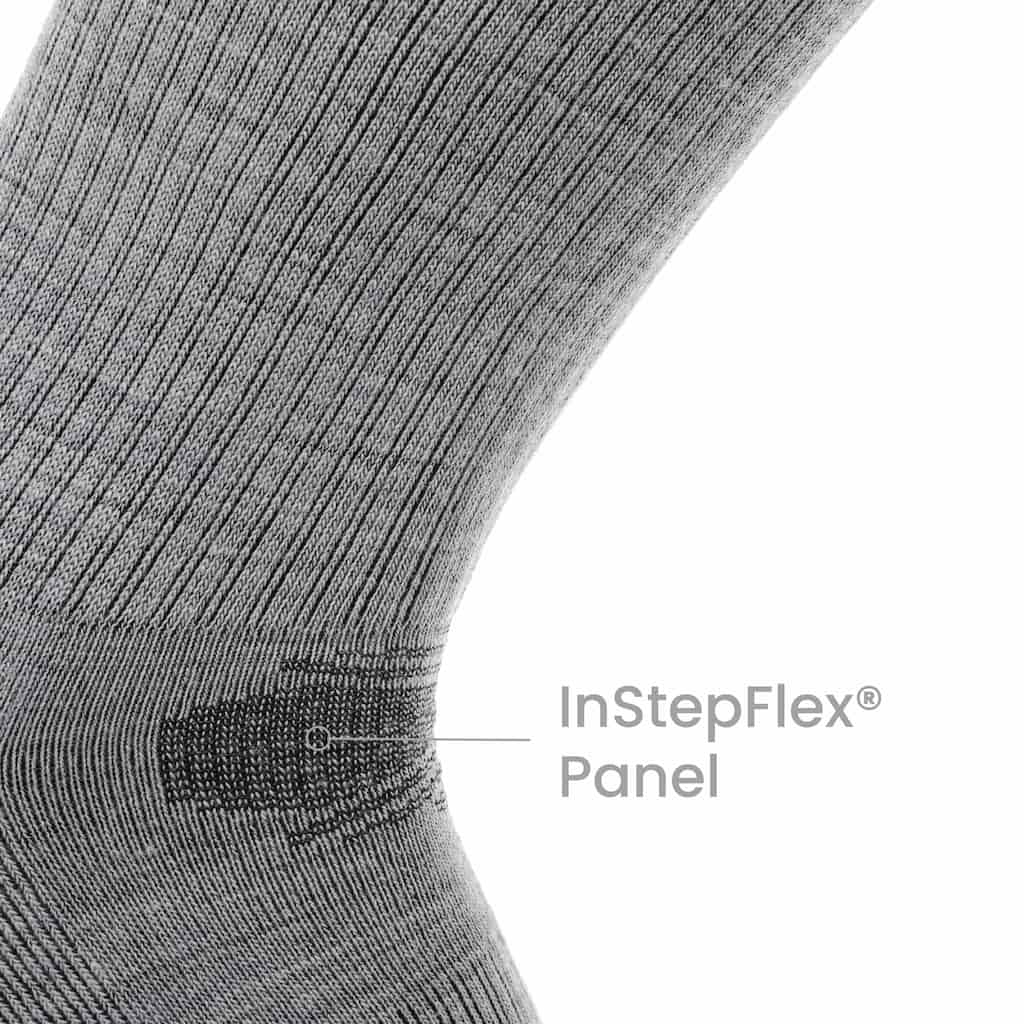 3 Pack Ash - Casual Crew Midweight Merino Wool Sock - GRIP6 - Flyclothing LLC