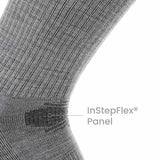 Ash - Casual Crew Midweight Merino Wool Sock - GRIP6 - Flyclothing LLC