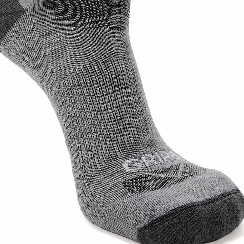 3 Pack Ash - Casual Crew Midweight Merino Wool Sock - GRIP6 - Flyclothing LLC