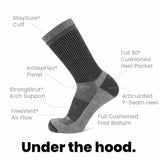 3 Pack Ash - Casual Crew Midweight Merino Wool Sock - GRIP6 - Flyclothing LLC