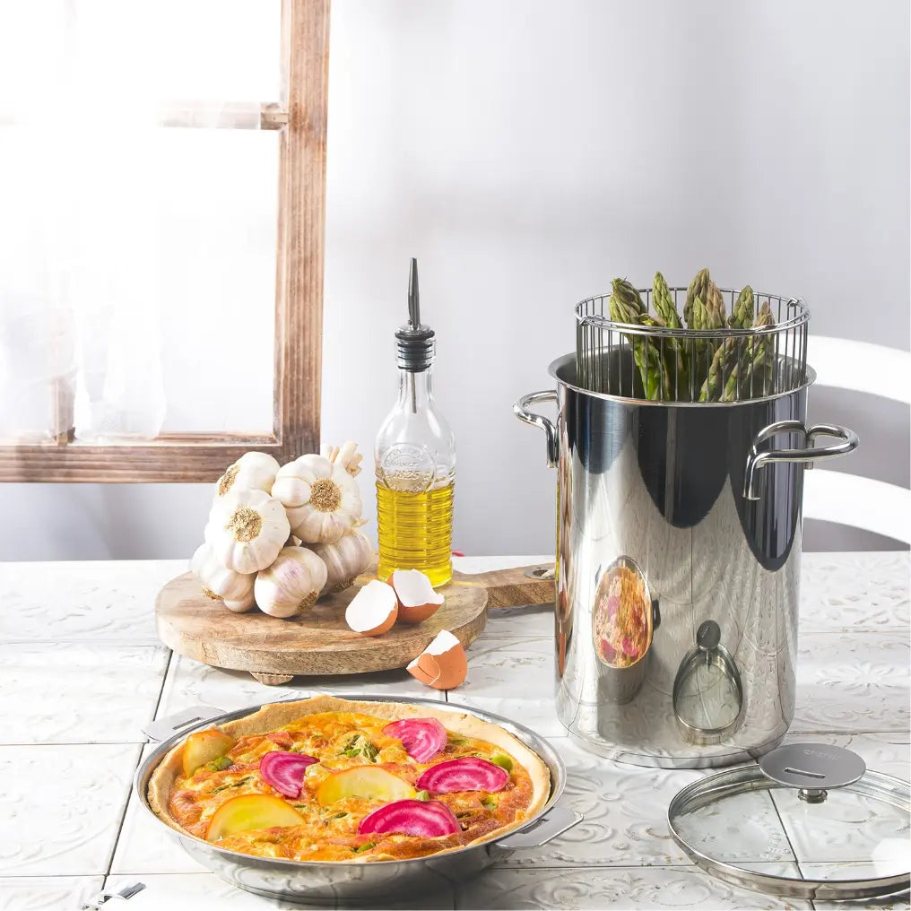 Asparagus pot with glass lid - CRISTEL USA - Flyclothing LLC