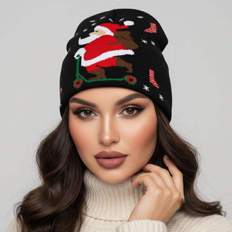12PCS - CHristmas Knit Winter Beanie Hats - Madeline Love - Flyclothing LLC