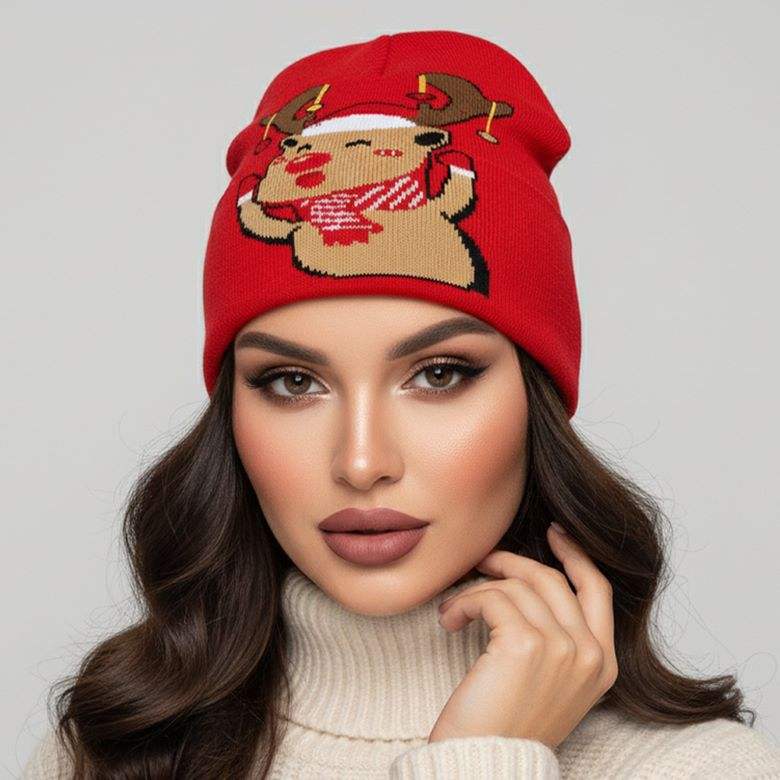 12PCS - Christmas Winter Beanie Hats - Madeline Love - Flyclothing LLC