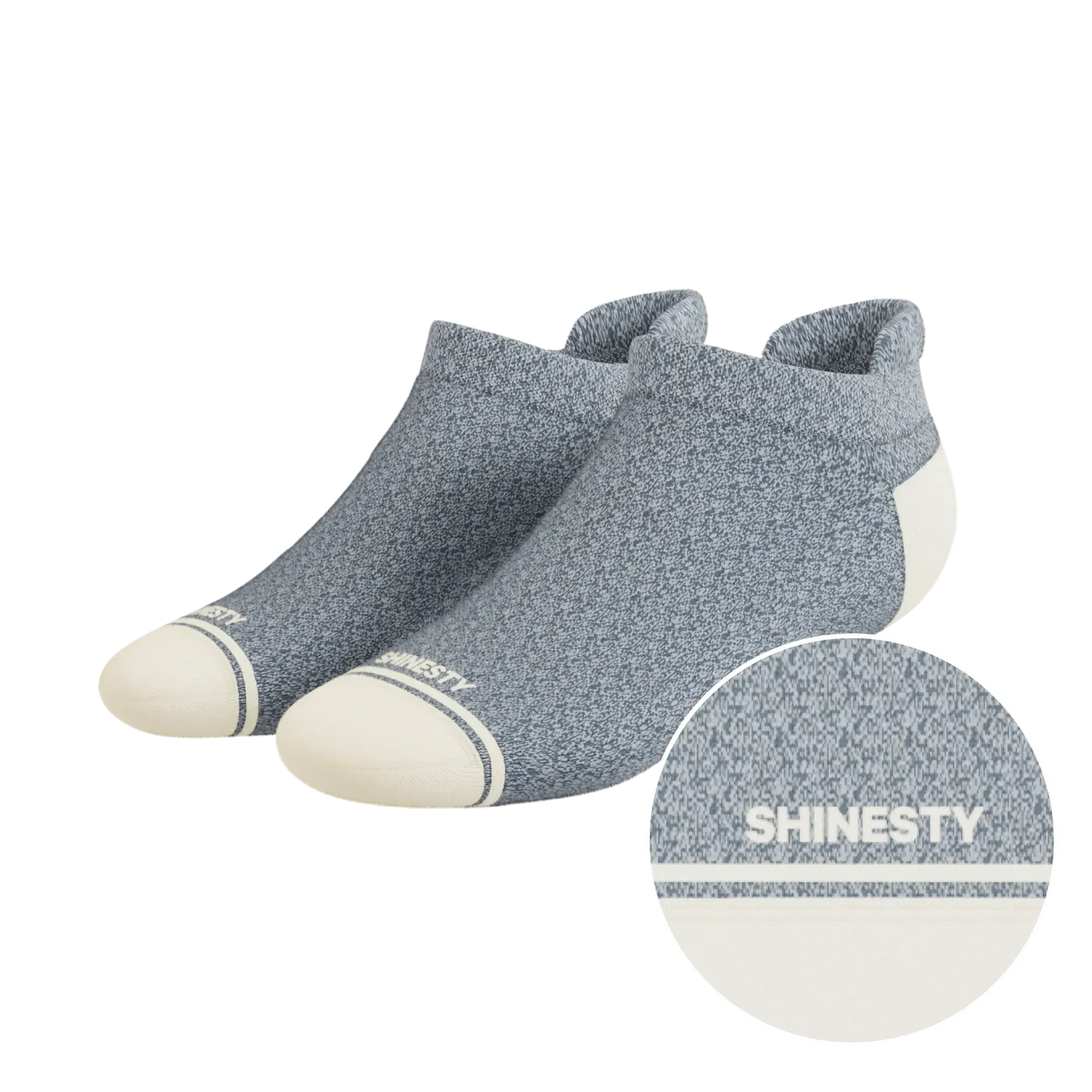 The Asteroid | Blue Marl Heel Hammock™ Ankle Socks - Shinesty - Flyclothing LLC