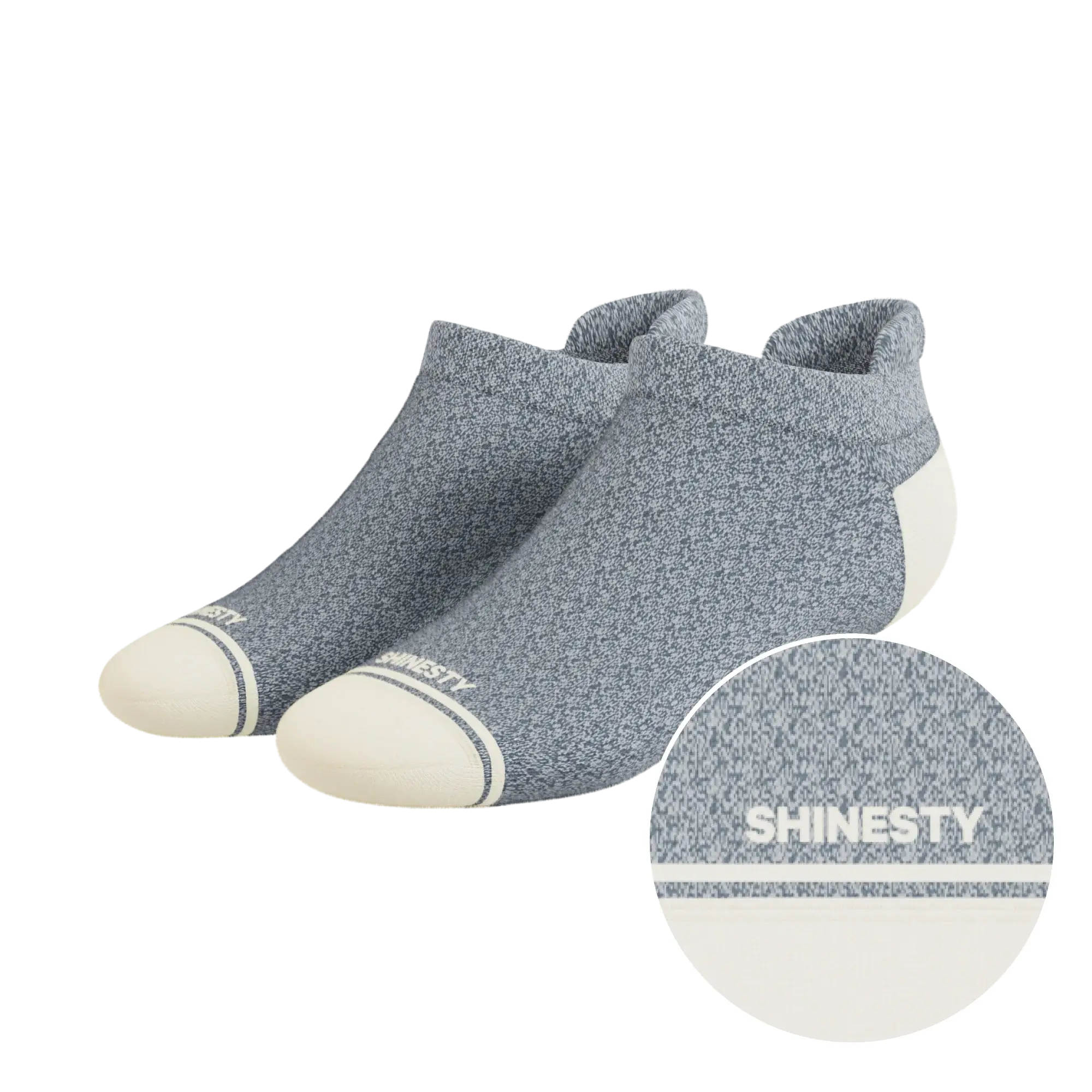 The Asteroid | Blue Marl Heel Hammock™ Ankle Socks - Shinesty - Flyclothing LLC