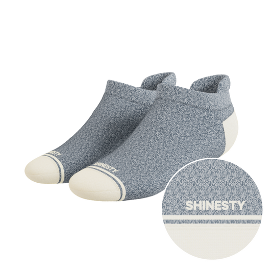 The Asteroid | Blue Marl Heel Hammock™ Ankle Socks