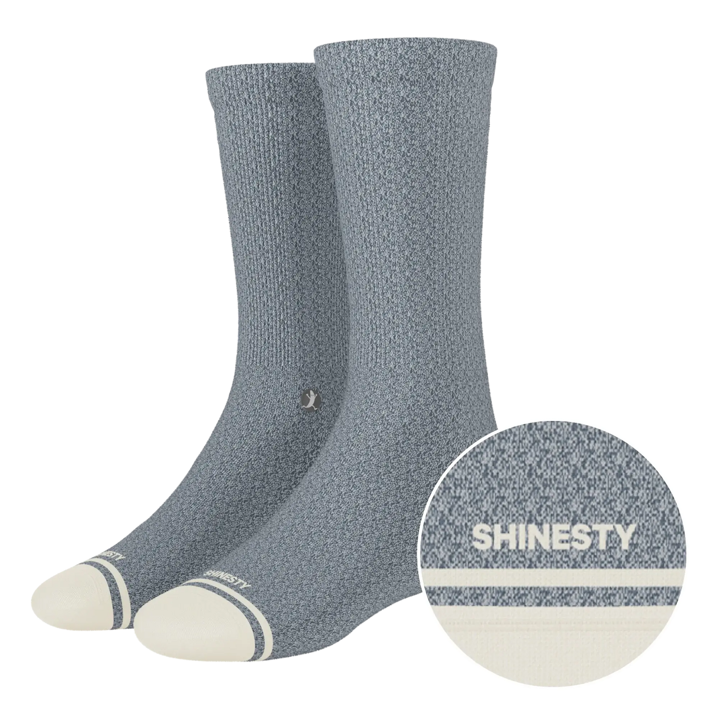 The Asteroid | Blue Marl Heel Hammock™ Crew Socks - Shinesty - Flyclothing LLC