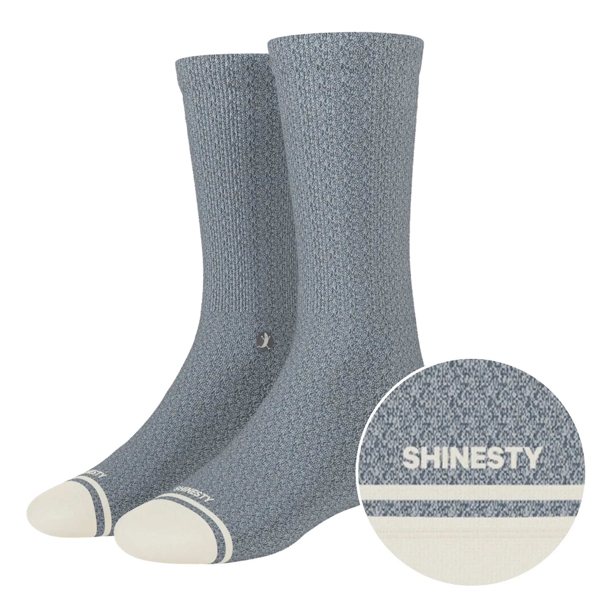 The Asteroid | Blue Marl Heel Hammock™ Crew Socks - Shinesty - Flyclothing LLC