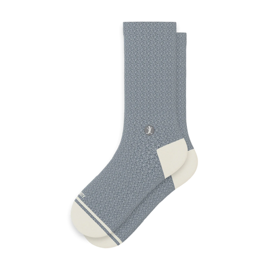 The Asteroid | Blue Marl Heel Hammock™ Crew Socks - Shinesty - Flyclothing LLC