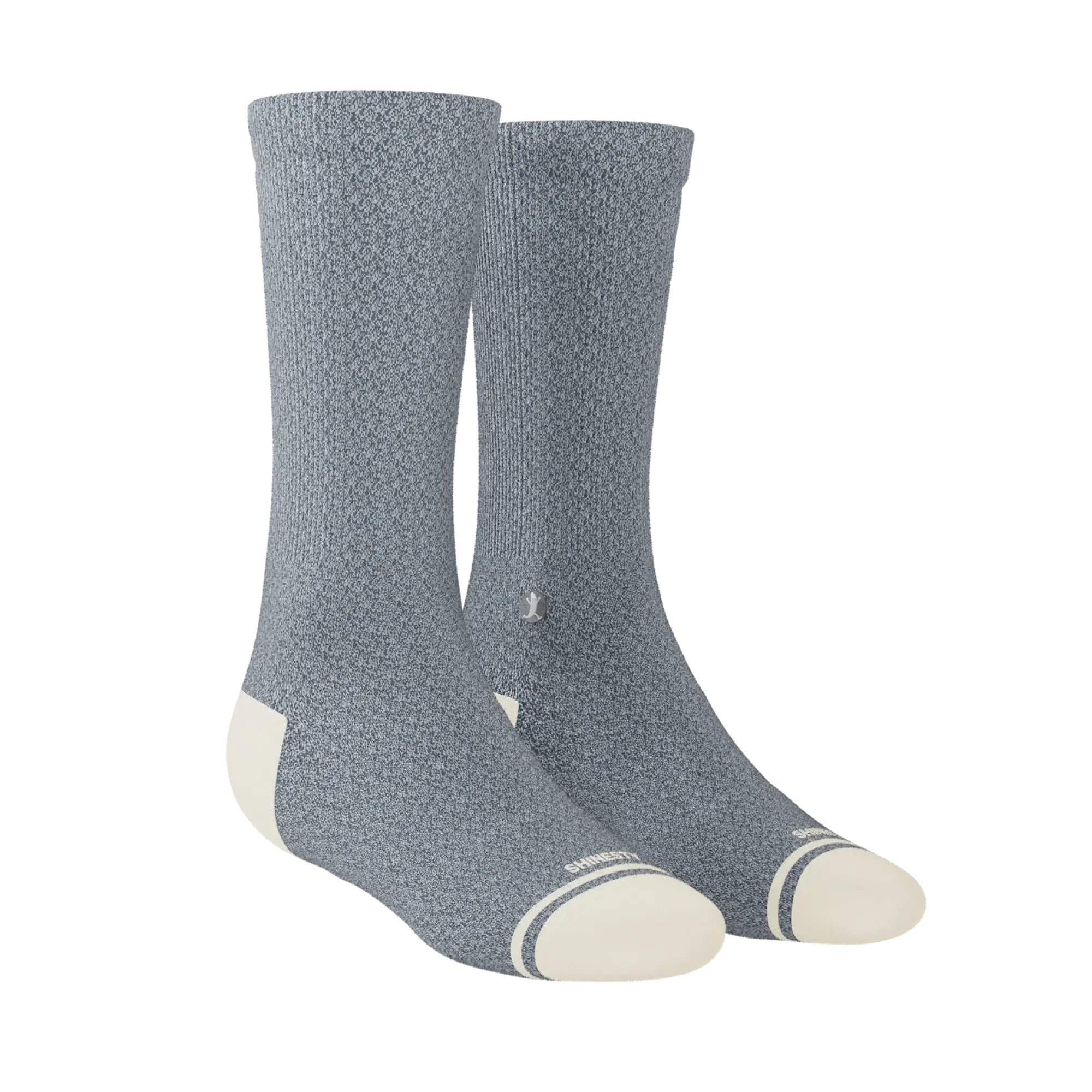 The Asteroid | Blue Marl Heel Hammock™ Crew Socks - Shinesty - Flyclothing LLC