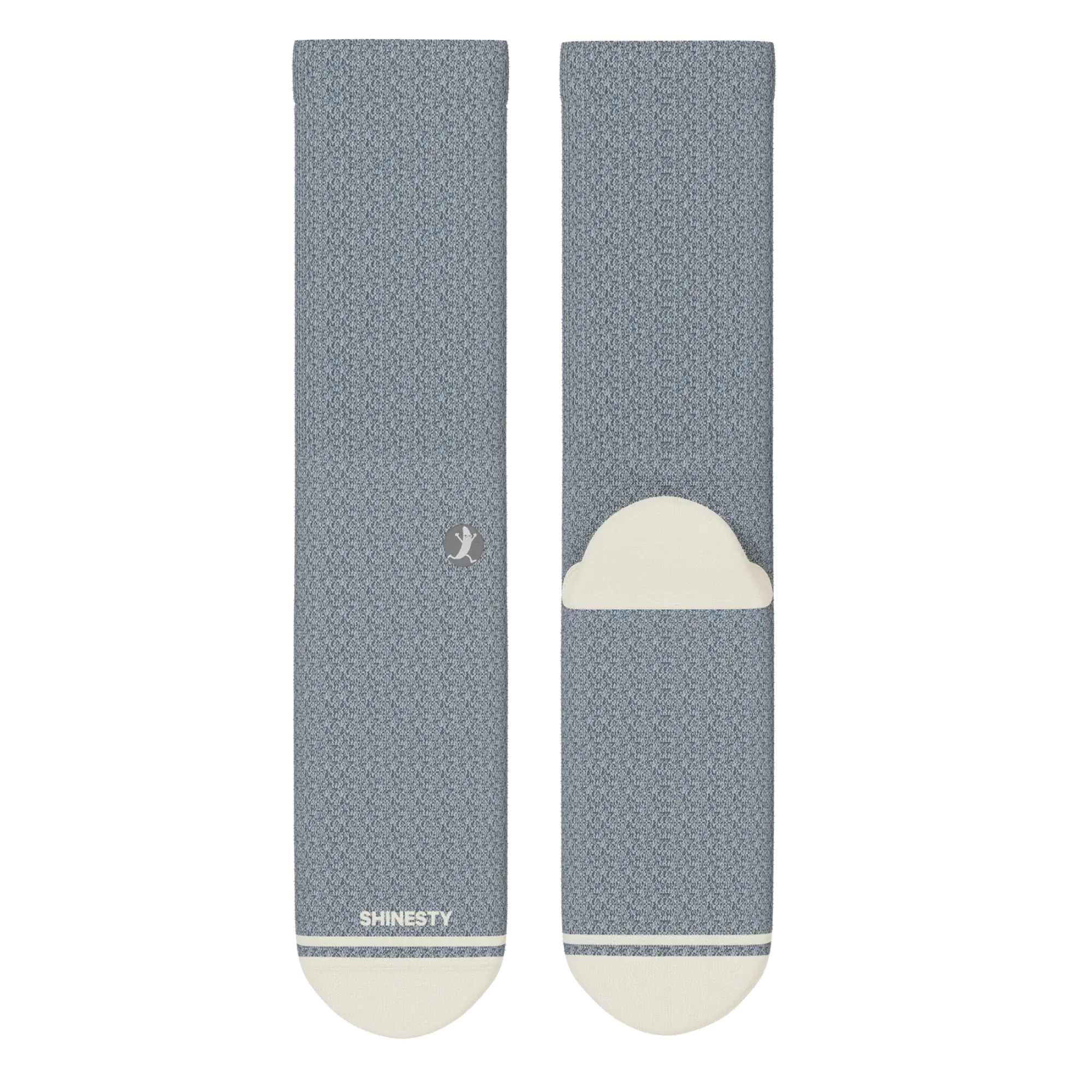 The Asteroid | Blue Marl Heel Hammock™ Crew Socks - Shinesty - Flyclothing LLC
