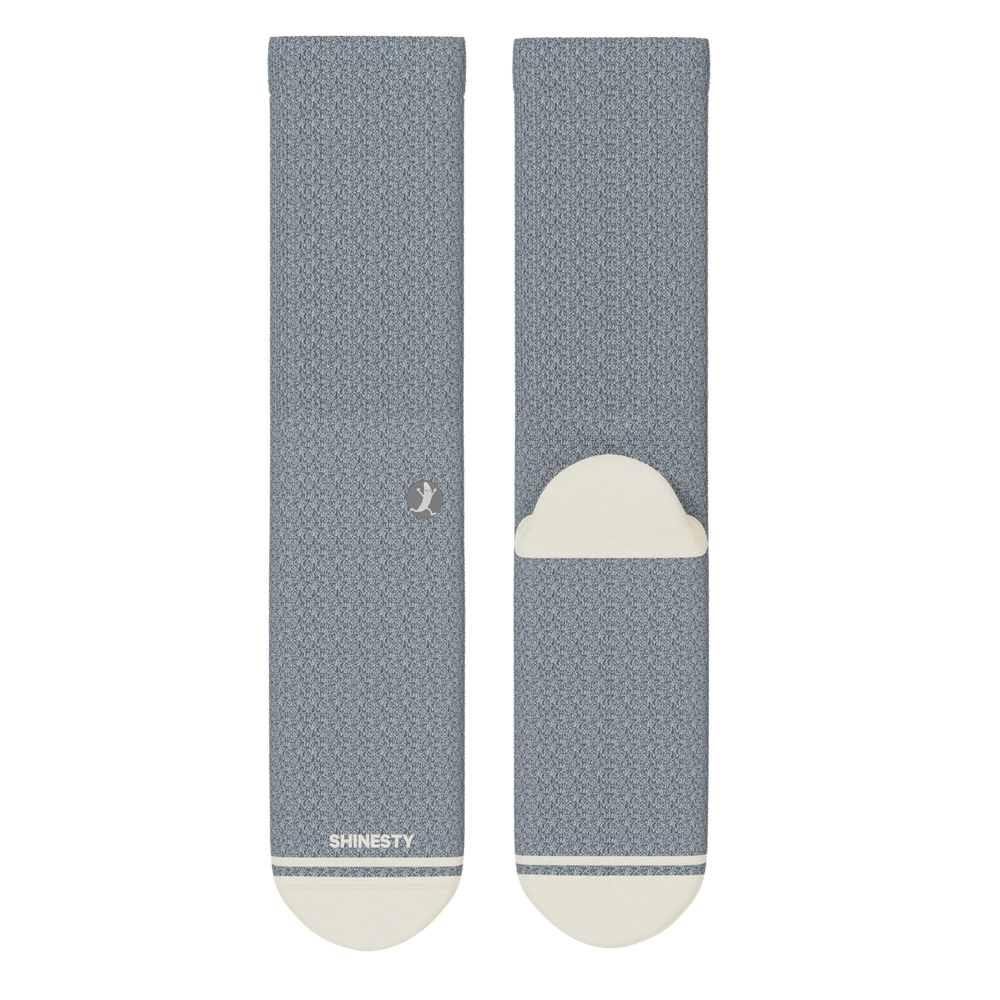 The Asteroid | Blue Marl Heel Hammock™ Crew Socks - Shinesty - Flyclothing LLC