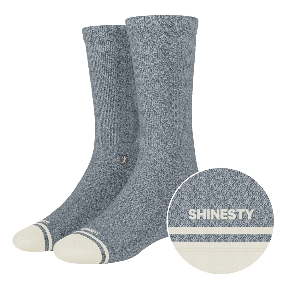 The Asteroid | Blue Marl Heel Hammock™ Crew Socks - Shinesty - Flyclothing LLC