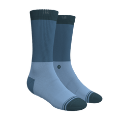 The Atlantic | Blue Color Block Heel Hammock™ Crew Socks - Shinesty