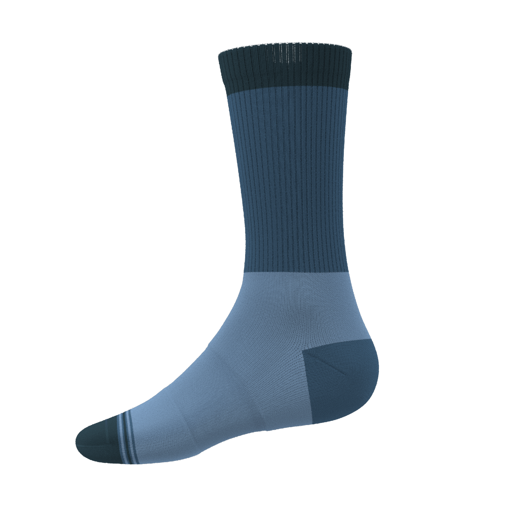 The Atlantic | Blue Color Block Heel Hammock™ Crew Socks - Shinesty