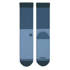 The Atlantic | Blue Color Block Heel Hammock™ Crew Socks - Shinesty
