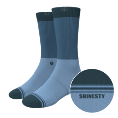 The Atlantic | Blue Color Block Heel Hammock™ Crew Socks - Shinesty