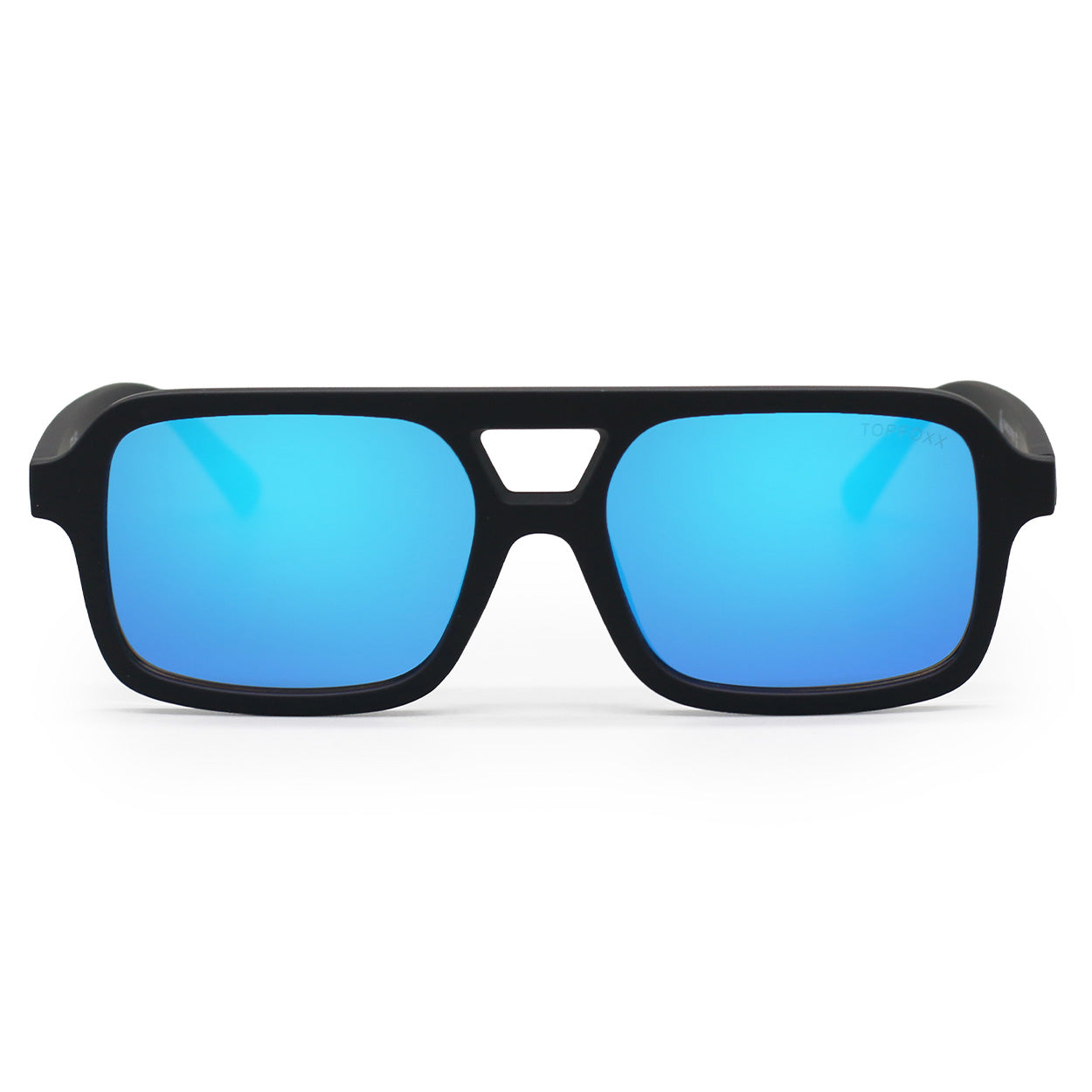 Atlas - Mirrored Blue Squared Sunglasses - TopFoxx - Flyclothing LLC