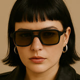 Atlas - Black Squared Sunglasses - TopFoxx - Flyclothing LLC
