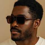 Atlas - Brown Squared Sunglasses - TopFoxx - Flyclothing LLC