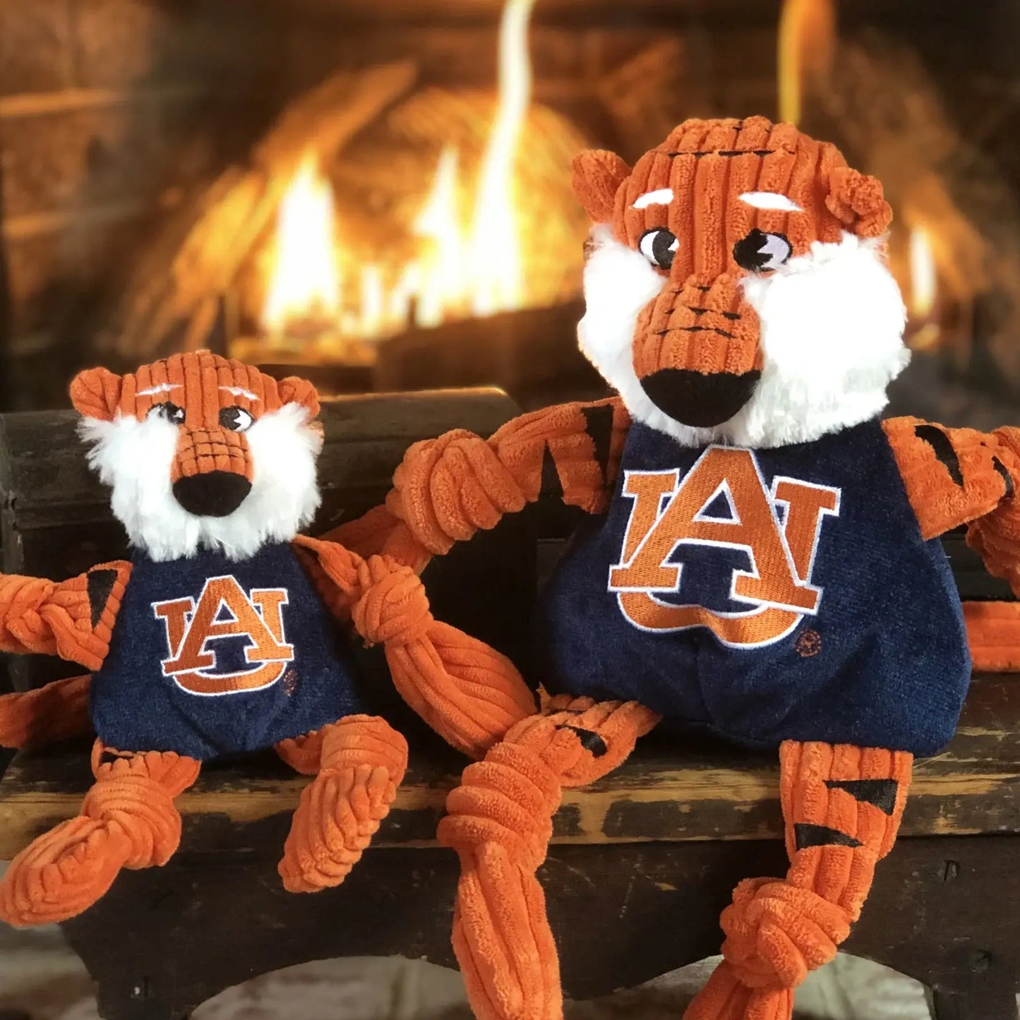 NCAA Auburn University, Aubie the Tiger Knottie® Plush Dog Toy - HuggleHounds - Flyclothing LLC