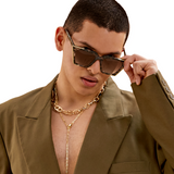 The CEO - Sustainable Tortoise Frame Brown Lens Cateye Sunglasses - TopFoxx - Flyclothing LLC