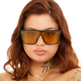 Sustainable Rayz - Limited Edition Yellow Squared Sunglasses - TopFoxx - Flyclothing LLC